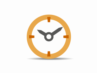 Orange Clock icon